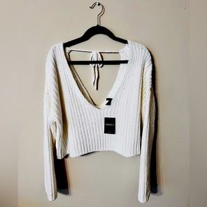 NEW Forever 21 Cream Sweater Top Size M - NWT